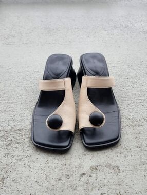 Paloma Wool Beige and Black Women's Slide Sandals - Minimal Chic